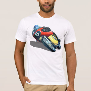 OUDE RACINGMOTORCYCLUS. T-SHIRT