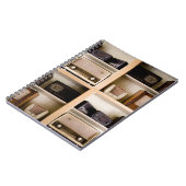 Oude  radio's van 1950 op de schalen notitieboek (Linkerzijde)