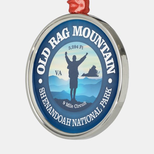 Oude Rag Berg (V) Metalen Ornament (Links)