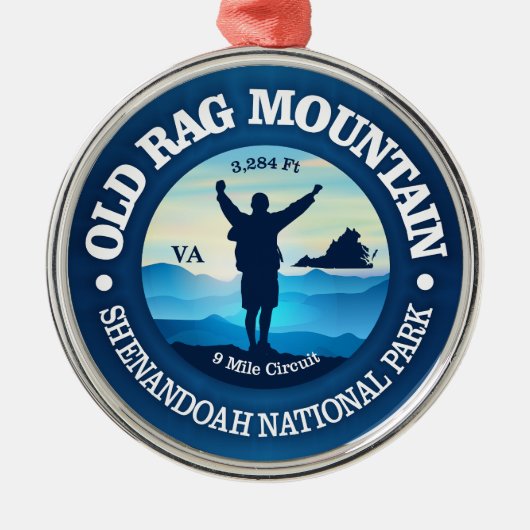 Oude Rag Berg (V) Metalen Ornament (Voorkant)