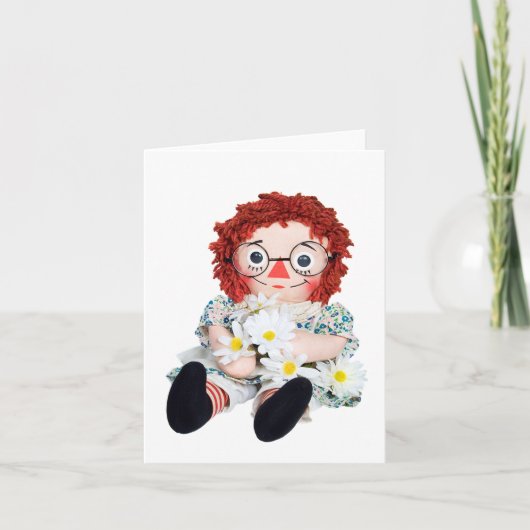 Oude Rag Doll met Daisies Kaart (Voorkant)