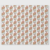 oude rag pop met teddy beer cadeaupapier (Vlak)