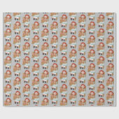 oude rag pop met teddy beer cadeaupapier (Vlak)