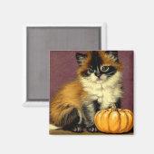 Oude-Ragdoll Halloween-kat Magneet (Voorkant / Achterkant)