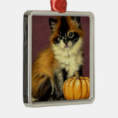 Oude-Ragdoll Halloween-kat Metalen Ornament (Rechts)