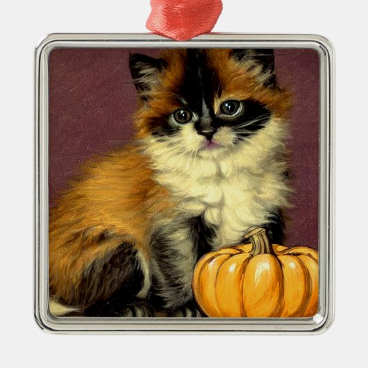 Oude-Ragdoll Halloween-kat Metalen Ornament (Voorkant)
