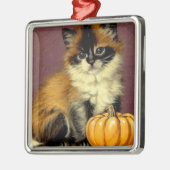 Oude-Ragdoll Halloween-kat Metalen Ornament (Links)