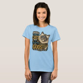 Oude Ragdoll Kat Houding T-shirt (Voorkant volledig)