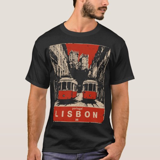 Oude rails: Lissabon in lijnen T-shirt (Voorkant)
