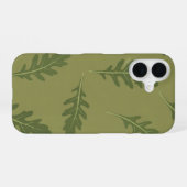 Oude Raketblad Patroon iPhone 16 Hoesje (Achterkant horizontaal)