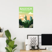 Oude Raleigh North Carolina Poster (Thuiskantoor)