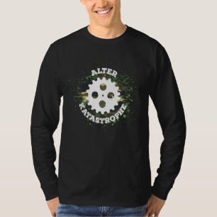  oude ramp met camouflage-tuig t-shirt