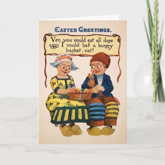 Oude rare Pasen kaart voor kinderen (Voorkant)