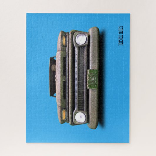 Oude  Rat Rod Pickup Truck Zombie Driver Legpuzzel (Verticaal)