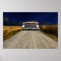 Oude Rat Rod Pickup Truck Zombie Driver