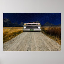 Oude  Rat Rod Pickup Truck Zombie Driver