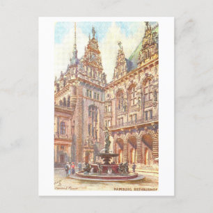 Oude Rathaus Hamburg Duitsland Briefkaart