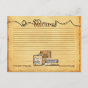 oude recept-kaart briefkaart