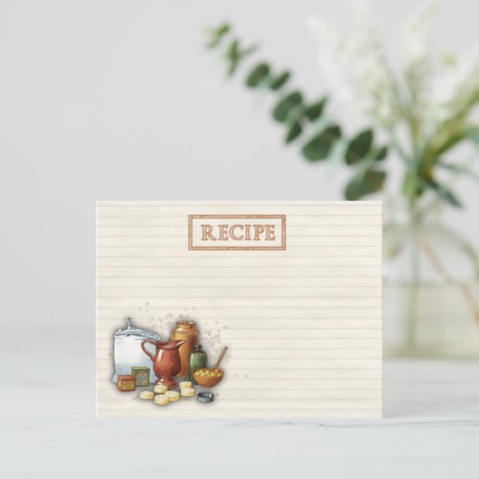 oude recepten briefkaart (Staand voorkant)