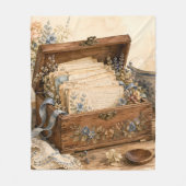 Oude Receptendoos Cottage Keuken Fleece Deken (Voorkant)