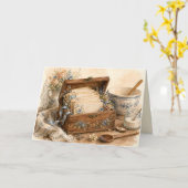 Oude Receptendoos Cottage Keuken Kaart (Gele Bloem)