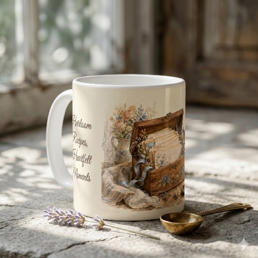 Oude Receptendoos Cottage Keuken Koffiemok