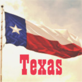 Oude Rechthoekige Stijl Texas Vlag Sticker (Voorkant)