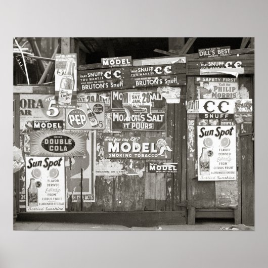 Oude reclame, 1938 poster (Voorkant)
