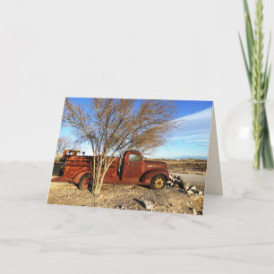 Oude Red Fire Truck, Henderson Nevada Blank binnen Kaart