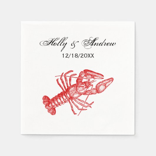 Oude Red Lobster #1 Tekening Servet (Voorkant)