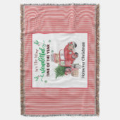 Oude Red Truck Tree Home voor Kerstmis Deken (Voorkant Verticaal)