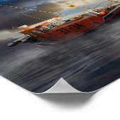 Oude reddingsboot bij zee in Norfolk Poster (Hoek)