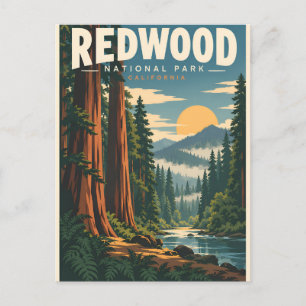 Oude Redwood National Park Californië Briefkaart