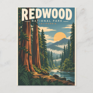 Oude Redwood National Park Californië Briefkaart