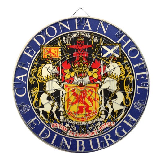 Oude Reis Caledonian Hotel Edinburgh Schotland Dartbord (Voorkant)