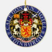 Oude Reis Caledonian Hotel Edinburgh Schotland Keramisch Ornament (Achterkant)
