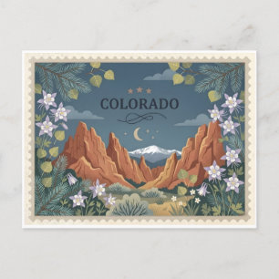 Oude Reis Colorado Staat Feestdagenkaart