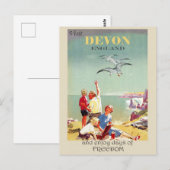 Oude reis Devon Engeland Engels Briefkaart (Voorkant / Achterkant)