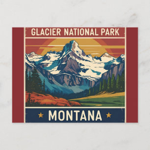 Oude Reis Glacier National Park Montana Briefkaart