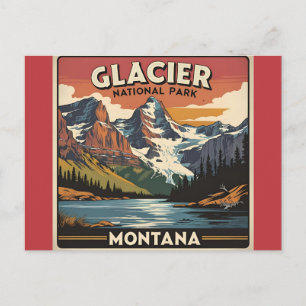 Oude Reis Glacier National Park Montana Briefkaart