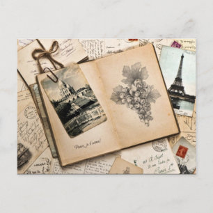 Oude reis herinneringen aan Parijs Frankrijk Briefkaart