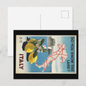 Oude reis Italië kaart met citroenen (Voorkant / Achterkant)