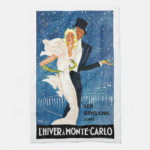 Oude Reis, Liefdesromantiek Winter in Monte Carlo Theedoek
