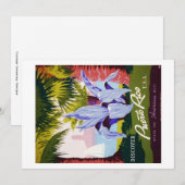 Oude reis naar Puerto Rico Tropisch aanpassen Kaart (Voorkant / Achterkant)