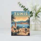 Oude Reis naar Tunis Tunesië Briefkaart (Staand voorkant)