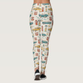 Oude Reis Route Patroon (1) Leggings (Achterkant)