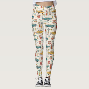 Oude Reis Route Patroon (1) Leggings
