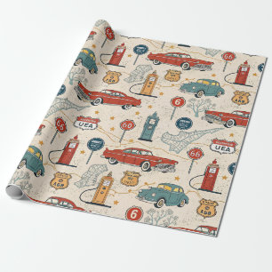 Oude Reis Route Patroon (2) Cadeaupapier