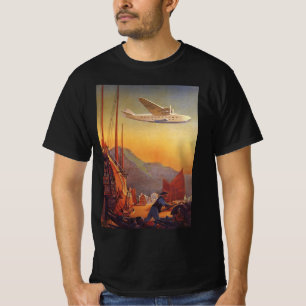 Oude Reis, Vliegtuig boven jonkens in Hong Kong T-shirt