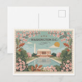 Oude Reis Washington DC Feestdagenkaart (Voorkant / Achterkant)